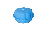 Ondis24 Wassermuschel Sandmuschel Sandkasten aus Kunststoff Blumendesign (blau, 2 teilig)