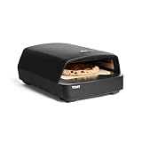 BURNHARD® Gas-Pizzaofen TONY, 450°C L-Brenner, Cordierit-Pizzastein, Edelstahl, Perfekte Pizza in...