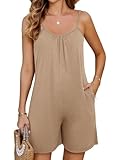 Niwicee Latzhose Damen Kurz Hosen Sommer Jumpsuit Lässig Damen Latzhose Baggy Overall Damen...