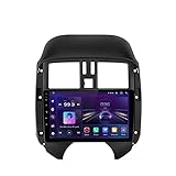 Autoradio Stereo für Nissan Sunny Versa 2012-2014 Android 10 2DIN 9-Zoll- Touchscreen GPS...