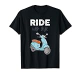 Scooter Mopedfahrer Moped Motorroller Mofa Roller Vintage T-Shirt
