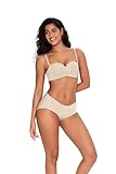 Ubras Nahtloser Balconette-BH Damen ohne Bügel Cup A-D Smart Size - Trägerlos - Creme - L
