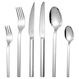 Deleca Edelstahl Besteckset 6 Personen Elegantia mit Steakmesser - Spülmaschinenfest,...
