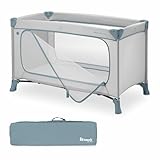 hauck Dream N Play Plus, Dusty Blue - Kinderreisebett mit Transporttasche - Großer Schlupf zum...