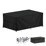 LAMUNI Abdeckhaube Gartenmöbel 200x90x75cm Lounge Abdeckung Gartentisch Wasserdicht Abdeckplanen...