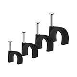 Kabelschelle Nagelschellen, 400 stück Kabelhalter Mit Eingestecktem Nagel Halterungen...