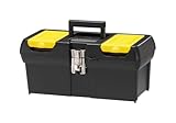 STANLEY Werkzeugkoffer leer/Werkzeugbox Werkzeugkasten - Werkzeugkiste (16 Zoll, mit herausnehmbarer...