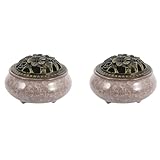 KEALBAUS 2 x Keramik-Räuchergefäß, tragbares Porzellan-Räuchergefäß, Buddhismus,...