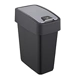 keeeper Premium Abfallbehälter mit Flip-Deckel, Soft Touch, 10 l, 29,5 x 18 x 36,5 cm, Magne, Grau...