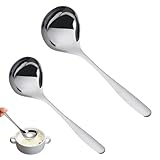 2 Stück Soßenlöffel,SchöPflöffel,Edelstahl Klein Suppenkelle,Saucenlöffel Kleine...