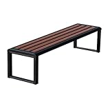 Gartenbank Wetterfest 2-3 Sitzer Metall Stabiler Rückenloser Parkbank Einfachs Zu Montieren Mit...