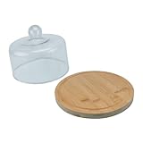 KICHOUSE 1 Stück Drehbarer Tortendeckel Hochzeit Platte Käseglocke mit Deckel Rotating Cake Plate...