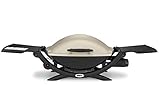 Weber Q2000 Gasgrill, 54 x 39cm Grillfäche, portabler BBQ Grill, 1 Brenner, mit ausklappbaren...
