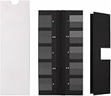 HKFGSHOP Textilfarbkarte Grau, Standard-Grauskala zur Beurteilung von Flecken, fünfstufige Skala,...