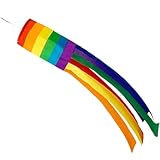 COYUN 1 Stück Regenbogen Windsack, Windsack für Draußen, 70 x 30 cm, Winddicht und Regenfest,...