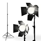 TronicXL 2 Stück Lampenstativ 1/4' 210cm Stativ Lichtstativ Ständer 2m Für Studio Licht Blitz LED...