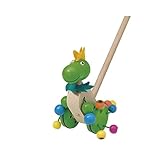 Selecta 62027 Tattolo, Schiebefigur, Schiebe-und Nachziehspielzeug aus Holz, 21 cm