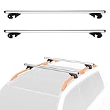 Amazon Basics Dachträger mit Querträger, 142 cm für Spannweiten von bis zu 126 cm zwischen...