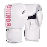 ULIJTH Boxhandschuhe mit Handgelenk für Erwachsene, atmungsaktiv, Kampftraining, Kickboxen, Boxen,...