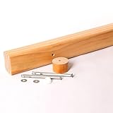 Treppenhandlauf aus Holz mit Montagehalterungen - Rutschfester Haltegriff für Innentreppen...