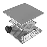 Labor-Hebebühne aus Edelstahl, höhenverstellbar von 85–280 mm, manueller Wagenheber, 200 x 200...