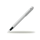 LAMY pur Füllhalter 047 – Füller aus Aluminium in der Farbe Silber, rundmattiert mit polierter...