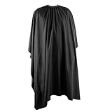 ECENCE Friseurumhang mit professionellem Hakenverschluss - Haarschneideumhang Schwarz 150x120cm,...