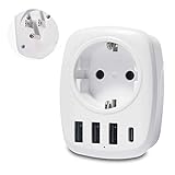 Unidapt Usa Adapter - Reiseadapter Steckdose EU nach US Amerika Reisestecker Steckdosenadapter mit 3...