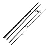 4-teilige Brandungsrute 9ft 10ft 11ft 12ft Kohlefaser-Brandungsangelrute für Seebarschforelle...