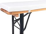 TexDeko® Bierbankauflage gepolstert für Bierzeltgarnitur 170x23x4cm (kurz) XL Polsterung...