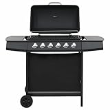 Gasgrill mit 6 Brenner, ShGaxin Grill Gas, Gas Tischgrill, Tischgasgrill, Kombigrill, Grill Für...