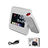 Hermosiey LED Digital Projektion Temperatur Thermometer Schreibtisch Zeit Datum Anzeige Projektor...