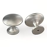 LONTAN 10 Stück Möbelknöpfe Schrankknöpfe Edelstahl Gebürstet Küchenknöpfe Silber Modern...