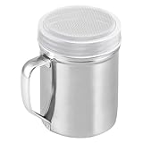 Salzstreuer aus Edelstahl, feiner Salzstreuer mit Staubschutz, mit Griff, Behälter für Kaffee,...