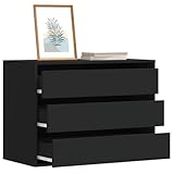 LLEZKBR Schränke & Aufbewahrung-Kommode Eckkommode schwarz 80x41x58 cm Holzwerkstoff