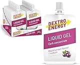 Dextro Energy Liquid Gel Blackcurrant + Natrium - 18x60 ml (18er Pack) - High Carb Energy Gel zur...