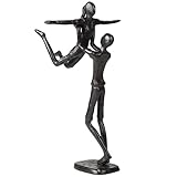 Supaway Gusseisen Paar Figur Statue Mann Frau Schwarz Abstrakte Figuren Paar Liebe Skulptur Vintage...