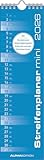 Alpha Edition Streifenplaner Mini Blau Kalender 2026 – 9,5x33 cm – Kompakter Wandplaner für...