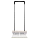 Schneeschieber mit Teleskopgriff aus Stahl, 61 cm, silbern - Ideal für schnelle Schneeräumung im...