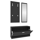 vidaXL Flurmöbel Set 3-TLG. Garderobenset Garderobe Kompaktgarderobe Dielenmöbel Flureinrichtung...