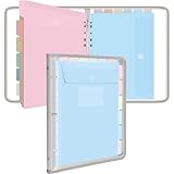 Uquelic Dokumentenmappe A4 zum Abheften, Transparente Vinyltaschen Ringordner A4 Schmal mit 12er...