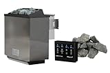 Karibu Sauanofen 9kW Bio-Saunaofen Kombiofen inkl. externer Steuerung und 18 kg Diabassteine Sparset...