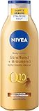 NIVEA Body Lotion Q10 Straffend + Bräunend, Pflege für eine sanfte Bräune mit frischem...