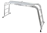 Mehrzweckleiter – Gelenkleiter, 4 Abschnitte, Plattform aus Aluminium, leicht und robust für...