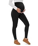QGGQDD Thermo Warme Umstandsleggings Damen High Waist Winter Schwangerschaftsleggings für Zuhause...