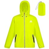 flintronic Regenjacke Herren, Herren Regenjacke Wasserdichter, Reflektierende Jacke, Leicht...