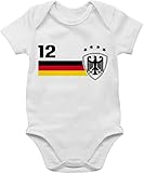 Shirtracer Baby Body Junge Mädchen - Fussball EM 2024 Fanartikel - 12. Mann Deutschland Mannschaft...