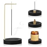 2-in-1 Räucherstäbchenhalter, Handgefertigte Holz Basis Räucherstäbchen Halterung Modernes...