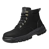 Anti-Puncture Labor Insurance Shoes Non Slip Head Shoes Construction Wear High Top Work Boots...