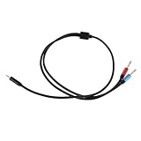 TEHAUX Kopfhörer Verlängerungskabel 1m 35mm 635mm Stereo Audiokabel Bruchfest für Studio und Heim...